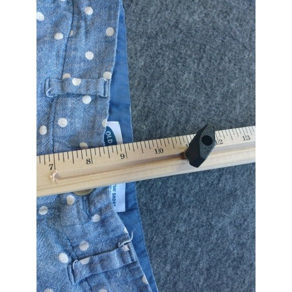 Old Navy Shorts Womens Sz 2 Blue Linen Shorties Polka Dot Everyday Short Shortys - Picture 9 of 12